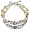 Gold Filled Twist & Pearl Mother's Bracelet