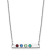 Crystal Birthstone Bar Necklace - Small