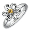 Mothers Stackable Birthstone Ring - Ribbon Petals