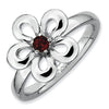 Mothers Stackable Birthstone Ring - Flower