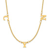 Mothers Initial Necklace 14K Gold