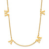 Mothers Initial Necklace 14K Gold