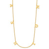 Mothers Initial Necklace 14K Gold