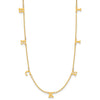 Mothers Initial Necklace 14K Gold