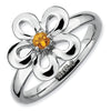 Mothers Stackable Birthstone Ring - Flower