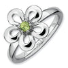 Mothers Stackable Birthstone Ring - Flower