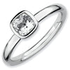 Mothers Stackable Birthstone Ring - Cushion Cut