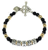Black Onyx & Gold-filled Mother Bracelet