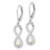 Sterling Silver Infinity & Pearl Earrings