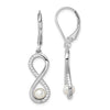 Sterling Silver Infinity & Pearl Earrings
