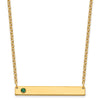 Crystal Birthstone Bar Necklace Gold - Large