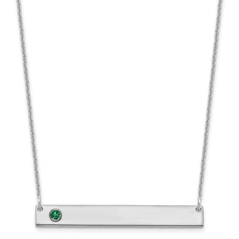Crystal Birthstone Bar Necklace - Large
