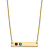 Crystal Birthstone Bar Necklace Gold - Small