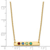 Crystal Birthstone Bar Necklace Gold - Small