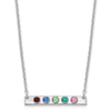 Crystal Birthstone Bar Necklace - Small