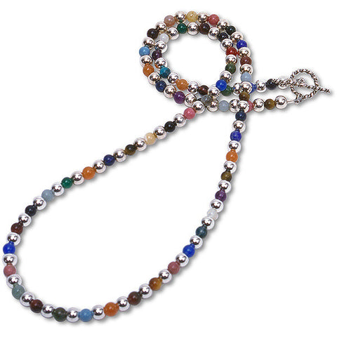 Gemstone & Silver Necklace