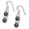 Hematite & Silver Earrings