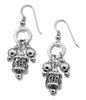 Ornate Bali Earrings with Sterling Silver Beads