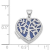 Sterling Silver Rhodium-Plated 18mm Filigree Tree Heart Photo Locket