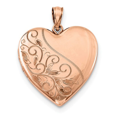 Rose Gold-Plated Heart Photo Locket