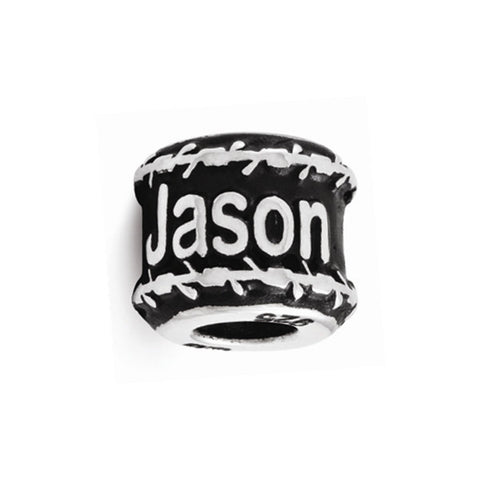 Personalized Name Bead with Barbed Wire Border