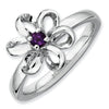 Mothers Stackable Birthstone Ring - Ribbon Petals