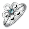Mothers Stackable Birthstone Ring - Flower