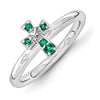 Mothers Stackable Birthstone Ring Cross