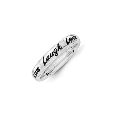 Stackable Live Laugh Love Ring