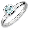 Mothers Stackable Birthstone Ring - Cushion Cut