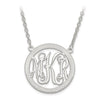Mothers Monogram Necklace Sterling Silver-Medium