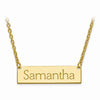 Gold Name Plate Necklace