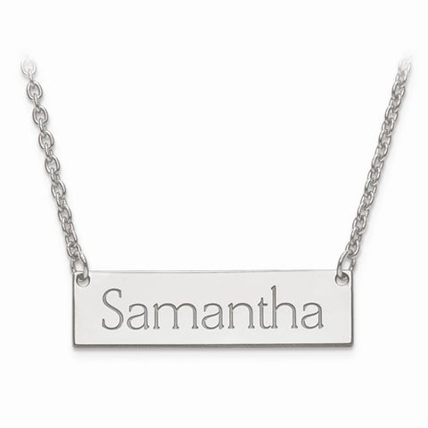 Silver Name Plate Necklace